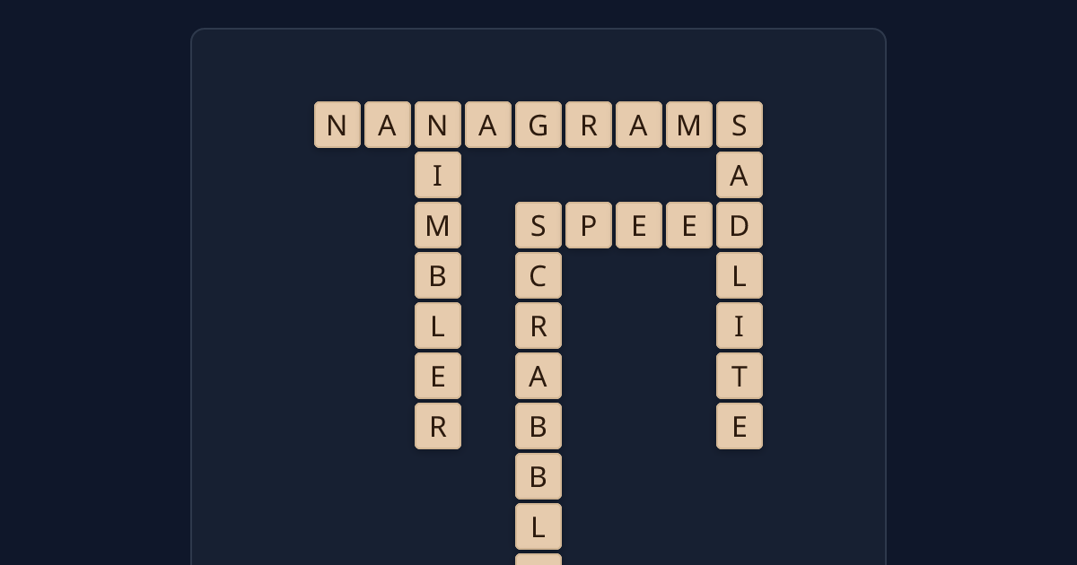 Nanagrams Screenshot